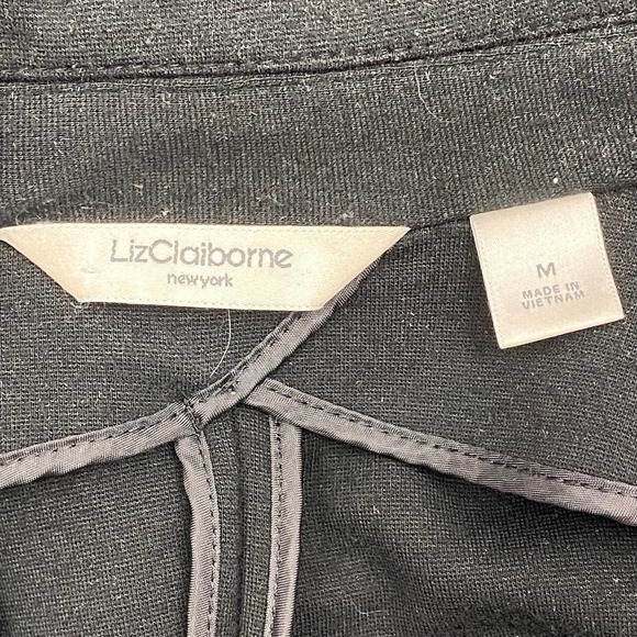 LIZ Claiborne Black 3-Button Blazer Jacket Medium - Picture 10 of 14